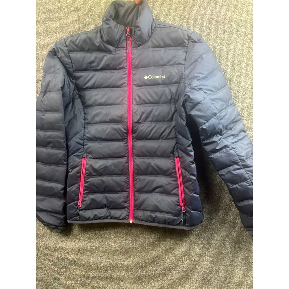 Columbia Lake 22 Puffer Jacket Women XS Blue Zip Down Insulated Quilted